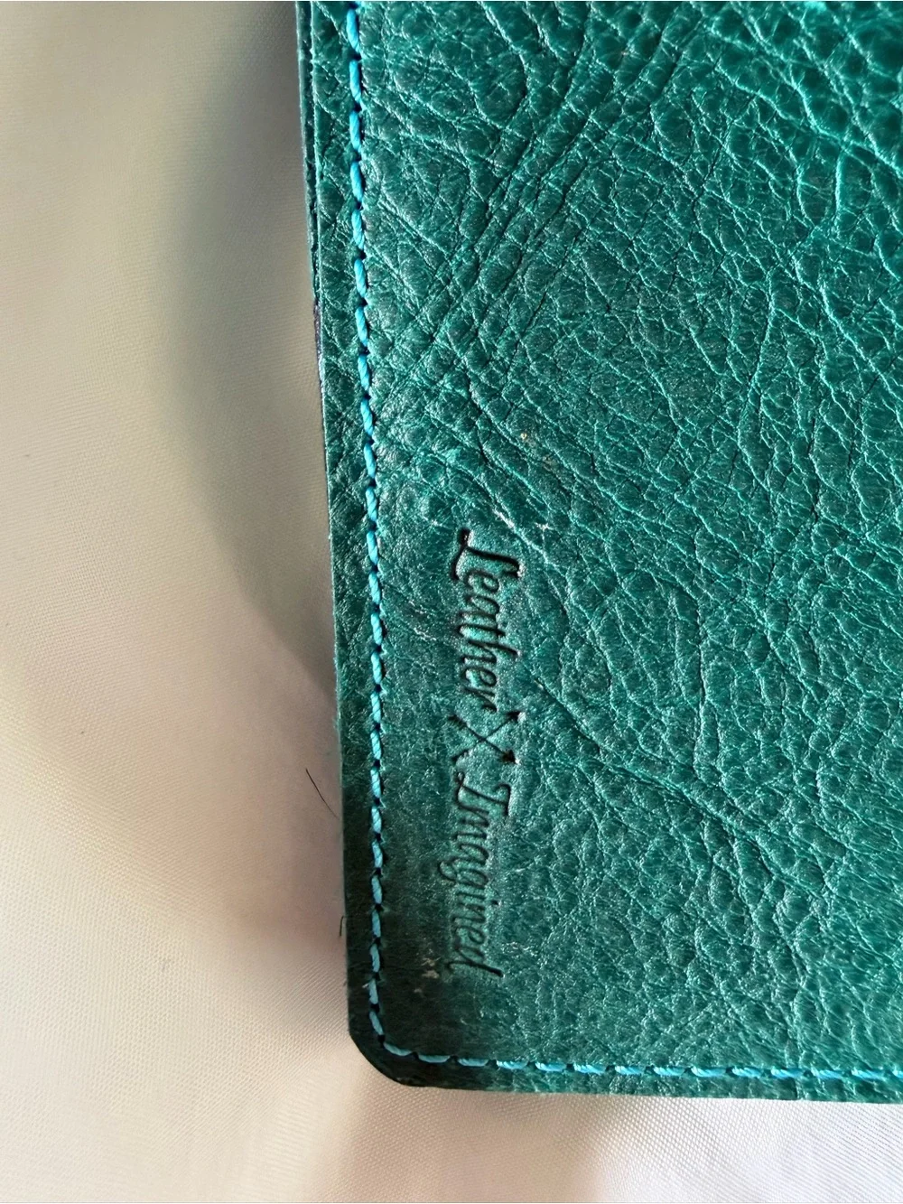 Leather Imagined composition traveler’s notebook in cerulean leather